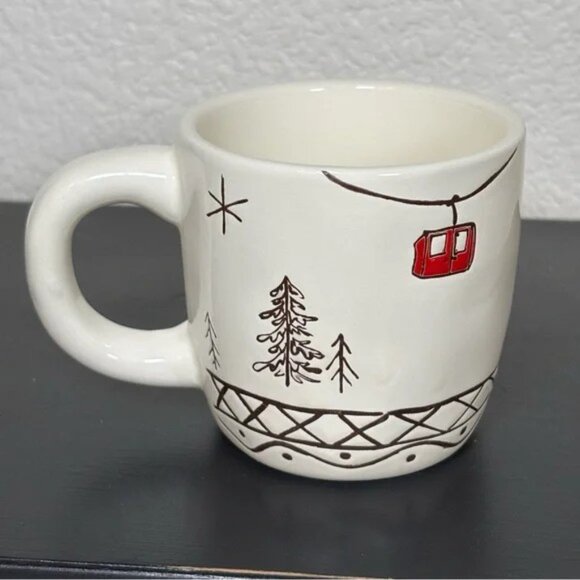 Potter's Studio SKI VILLAGE Winter Snow Theme Mug NEW - Picture 2 of 6